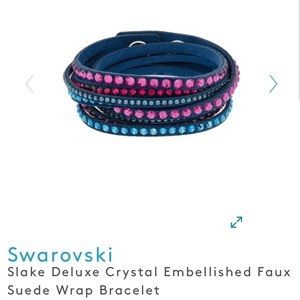 NEW IN BOX Swarovski crystal suede wrap bracelet